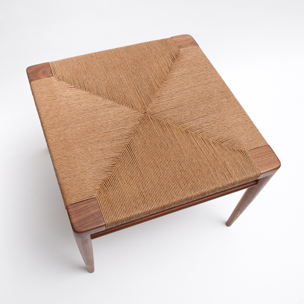 Woven Rush Ottoman