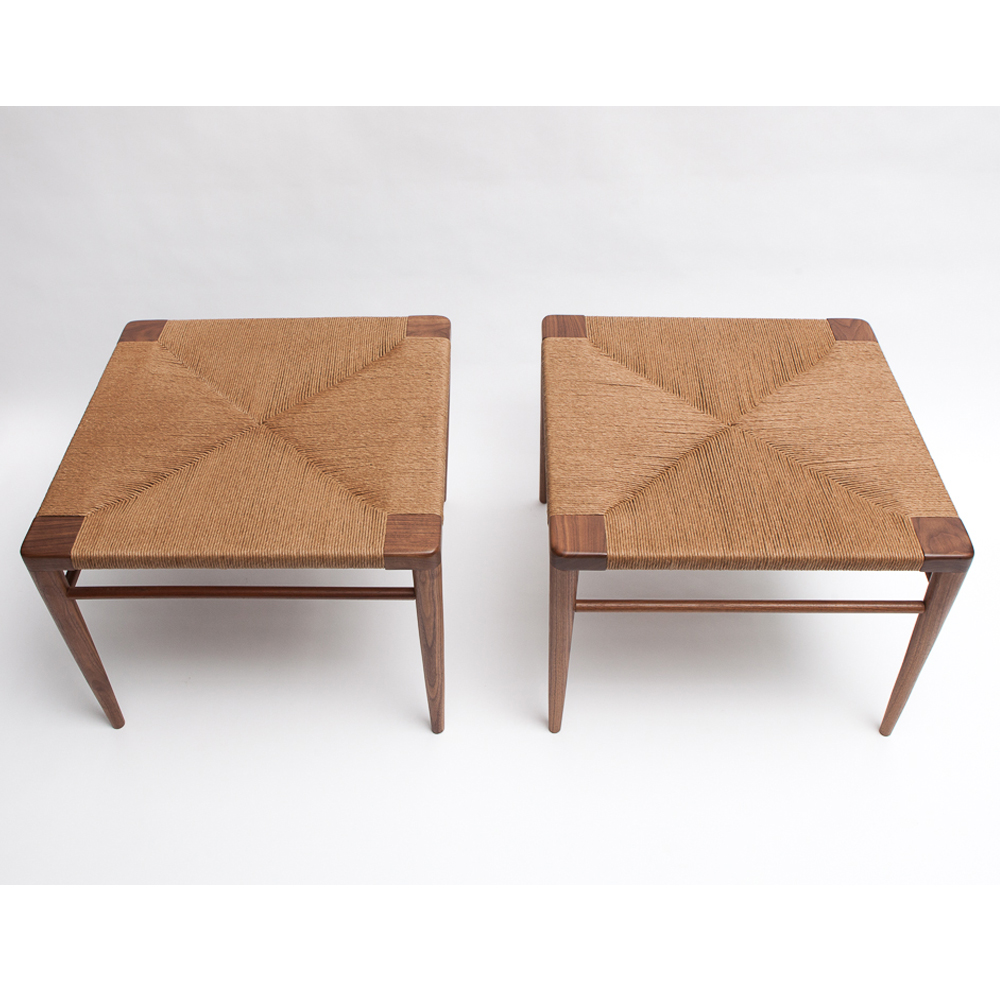 Woven Rush Ottoman